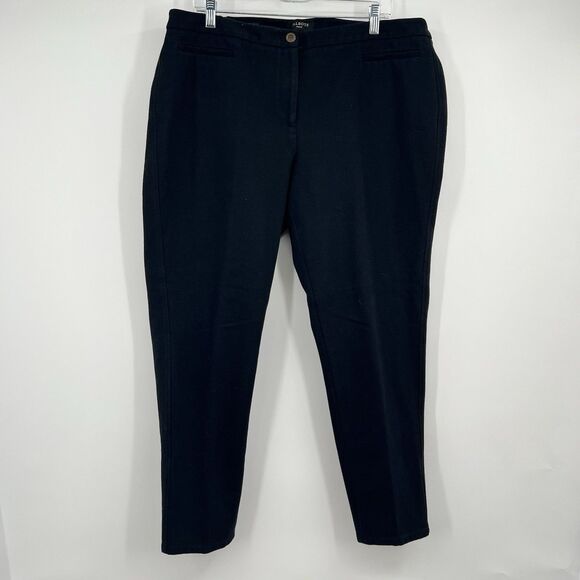 Womens Talbots Black Pants Skinny Plus Size 18W Casual Career Minimalist - Picture 1 of 12